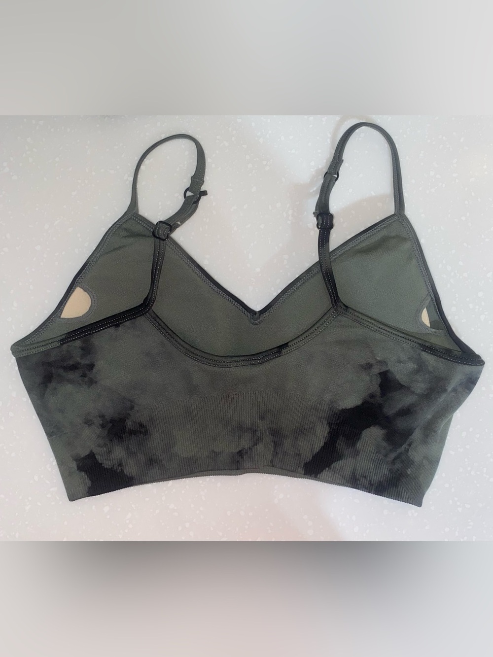 Darc Sport Green & Black Ink Design Sports Bra - Picture 2 of 7